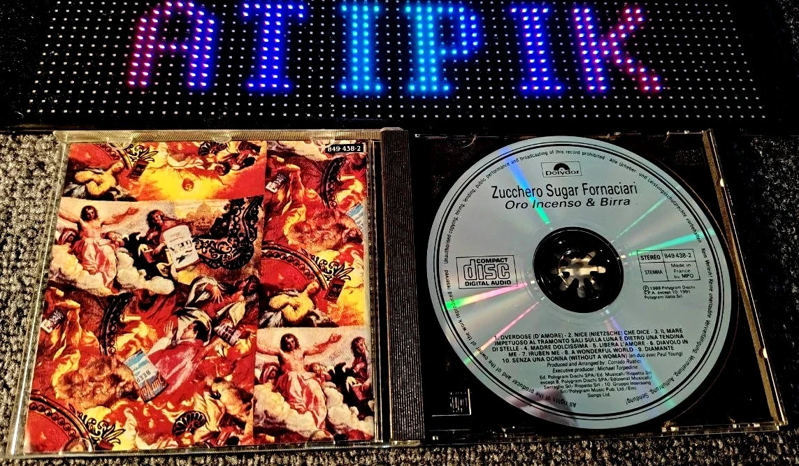 Zucchero 'Oro Incenso & Birra' Cd 1989 - Collector Italian 37 Years 🔥🎸 – photo 3